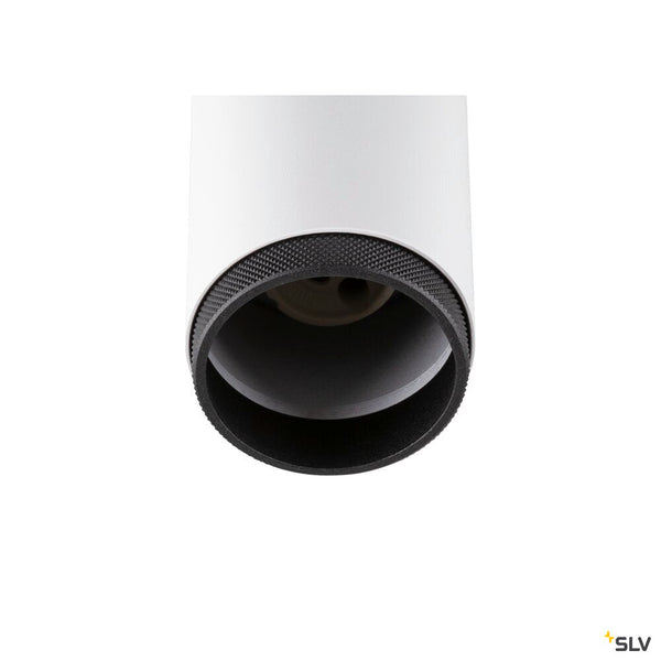 SLV GRIP! L, SPOT CL, single, QPAR51, ceiling-mounted light, cylindrical, 1 x max. 6 W, white / black 1009092
