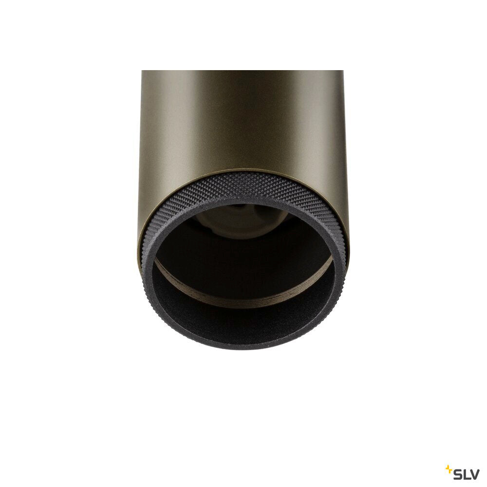 SLV GRIP! L, SPOT CL, single, QPAR51, ceiling-mounted light, cylindrical, 1 x max. 6 W, bronze / black 1009094