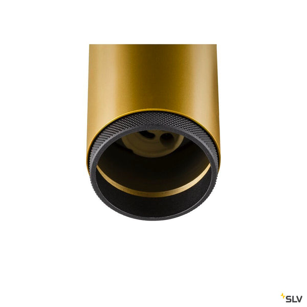 SLV GRIP! L, SPOT CL, double, QPAR51, ceiling-mounted light, cylindrical, 2 x max. 6 watts, gold / black 1009099