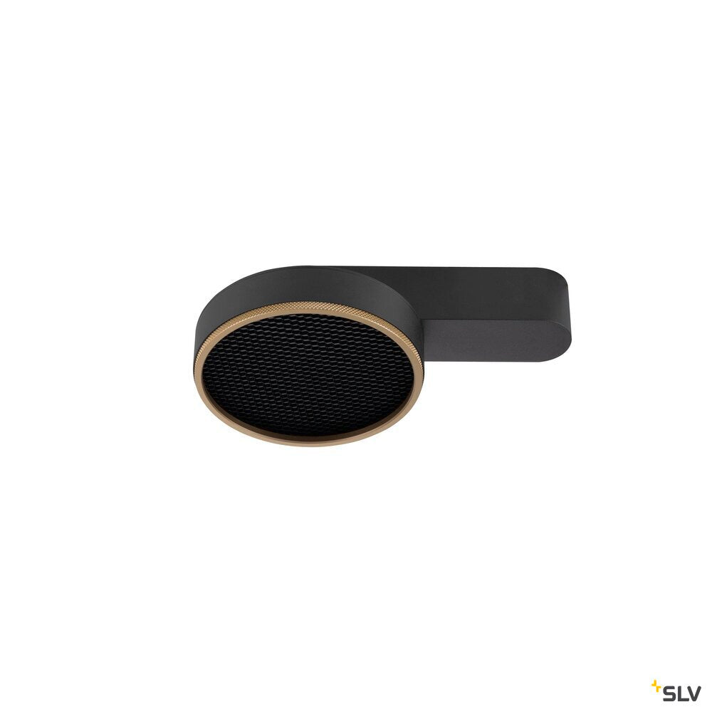 SLV GRIP! FLAT, Ceiling-mounted light, PHASE, 2700/3000 K, 15 W, black / black 1009100