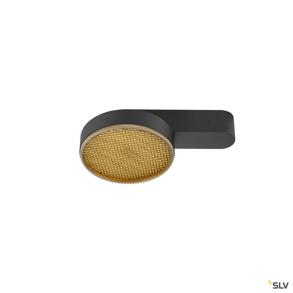 SLV GRIP! FLAT, Ceiling-mounted light, PHASE, 2700/3000 K, 15 W, black / black 1009100