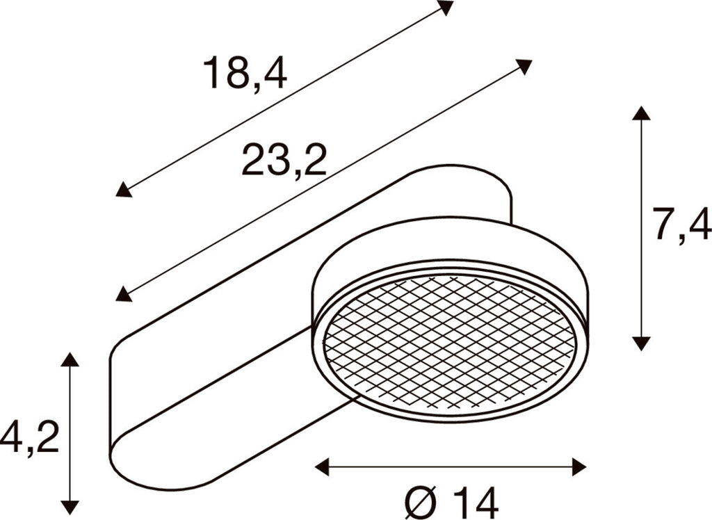 SLV GRIP! FLAT, Ceiling-mounted light, PHASE, 2700/3000 K, 15 W, white / black 1009101
