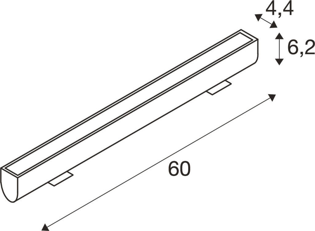 SLV GALEN PRO 60, wall-mounted light, 3000 K, 20 W, DALI 2, touch, 54°, anthracite 1009107