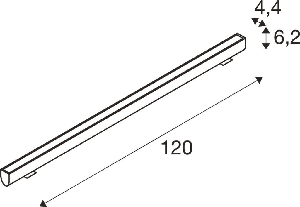 SLV GALEN PRO 120, wall-mounted light, 3000 K, 40 W, DALI 2, touch, 54°, anthracite 1009108