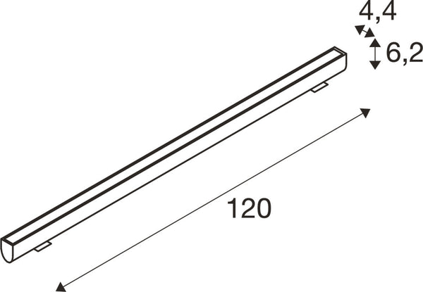 SLV GALEN PRO 120, wall-mounted light, 3000 K, 40 W, DALI 2, touch, 54°, anthracite 1009108