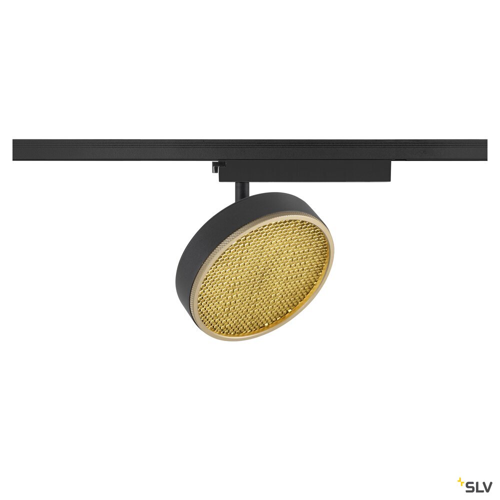 SLV GRIP! FLAT, 1~spot, PHASE, round, 2700/3000 K, 16W, black / gold 1009131