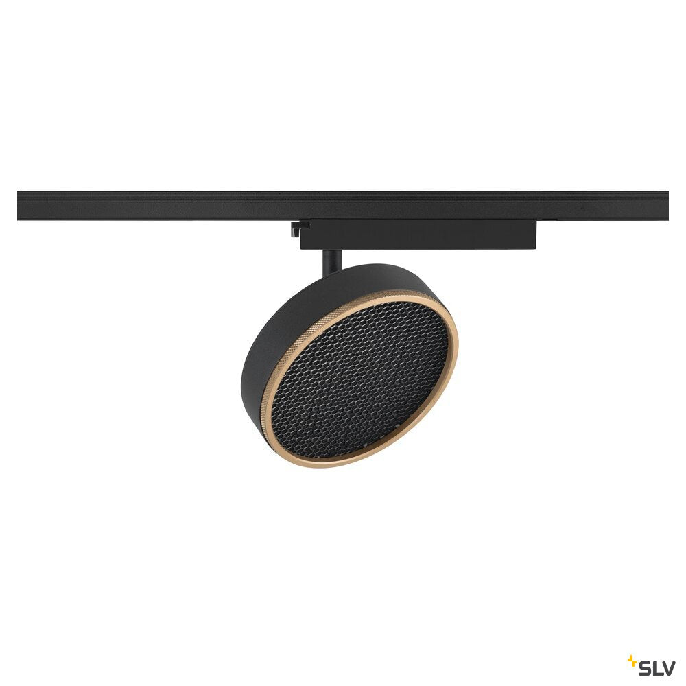 SLV GRIP! FLAT, 1~spot, PHASE, round, 2700/3000 K, 16W, black / gold 1009131