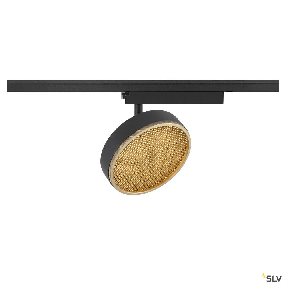 SLV GRIP! FLAT, 1~spot, PHASE, round, 2700/3000 K, 16W, black / gold 1009131