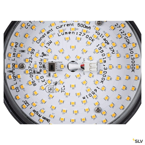 SLV GRIP! FLAT, 1~spot, PHASE, round, 2700/3000 K, 16W, black / gold 1009131