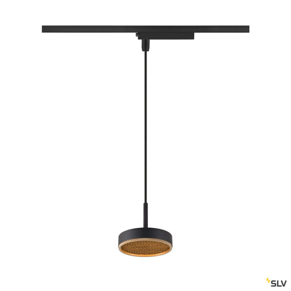 SLV GRIP! FLAT, 1~ Pendant light, PHASE, Pendant length 200 cm, 2700/3000 K, black / gold 1009133