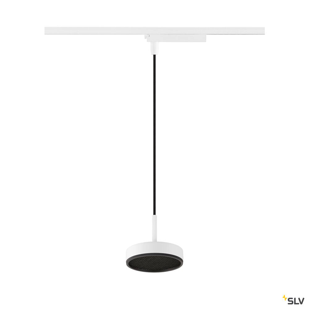 SLV GRIP! FLAT, 1~ Pendant light, PHASE, Pendant length 200 cm, 2700/3000 K, white / black 1009134