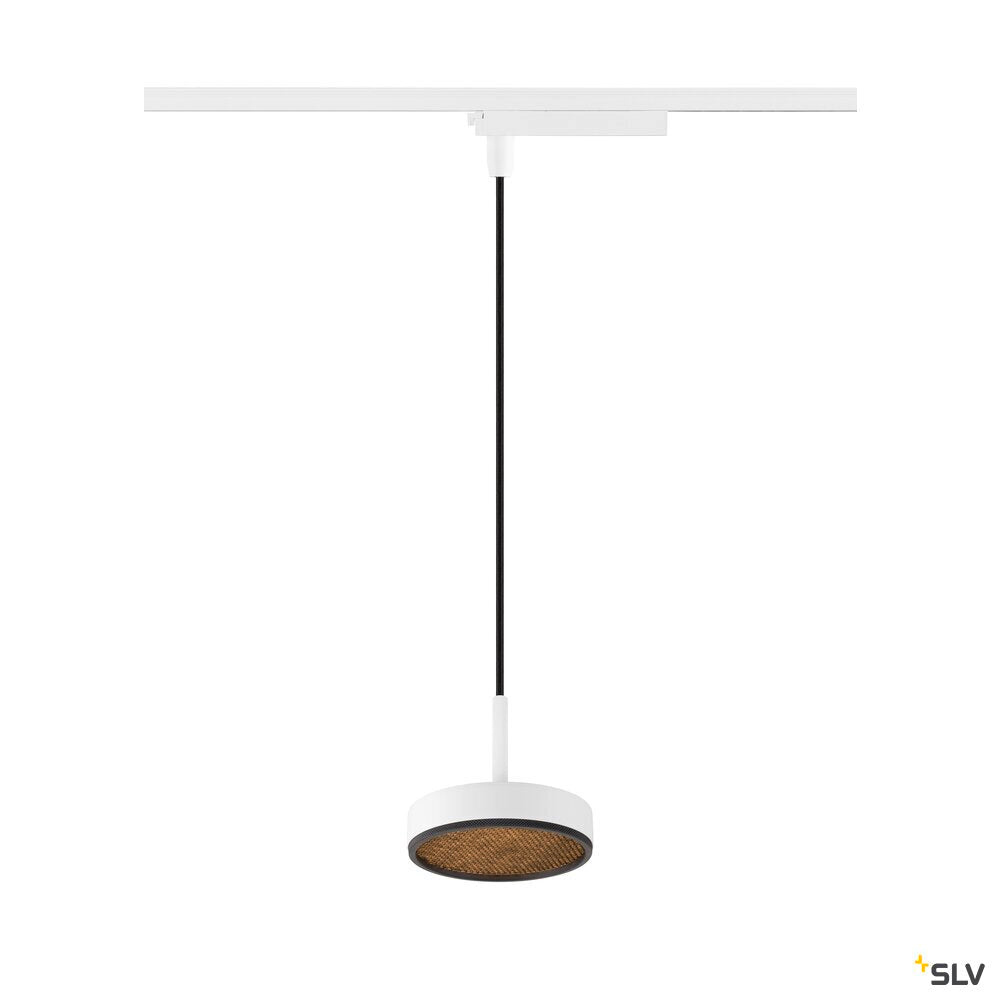 SLV GRIP! FLAT, 1~ Pendant light, PHASE, Pendant length 200 cm, 2700/3000 K, white / black 1009134