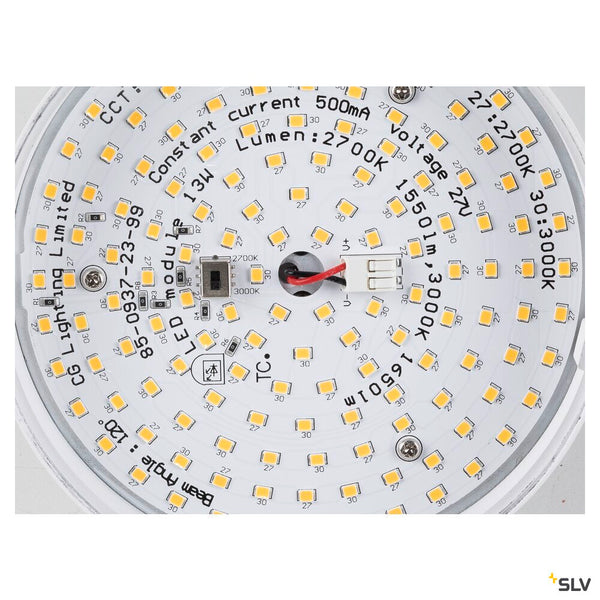 SLV GRIP! FLAT, 1~ Pendant light, PHASE, Pendant length 200 cm, 2700/3000 K, white / black 1009134