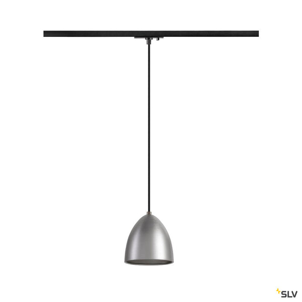 SLV PARA CONE 14, pendant light for 1-phase system, GU10, aluminium 1009140