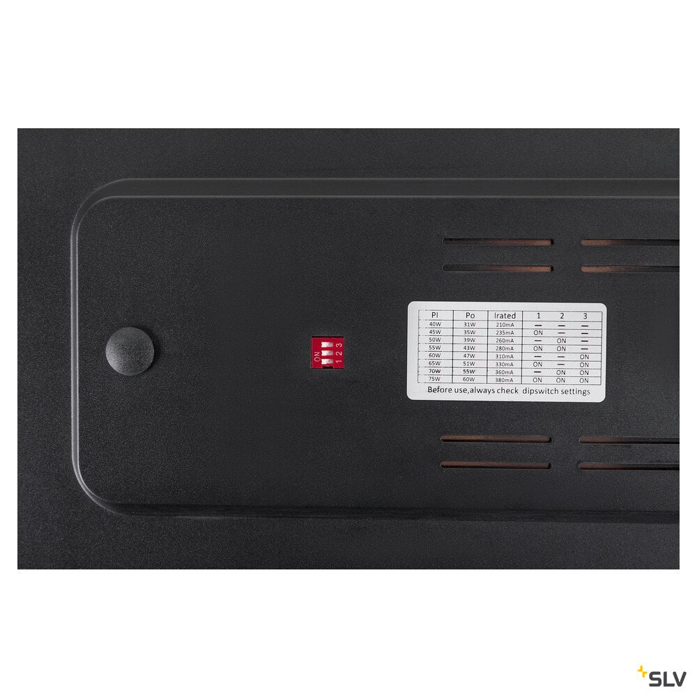 SLV SIGHT PANEL, 3~ spot, rectangular, 4000K, 38W, 70°, black 1009148