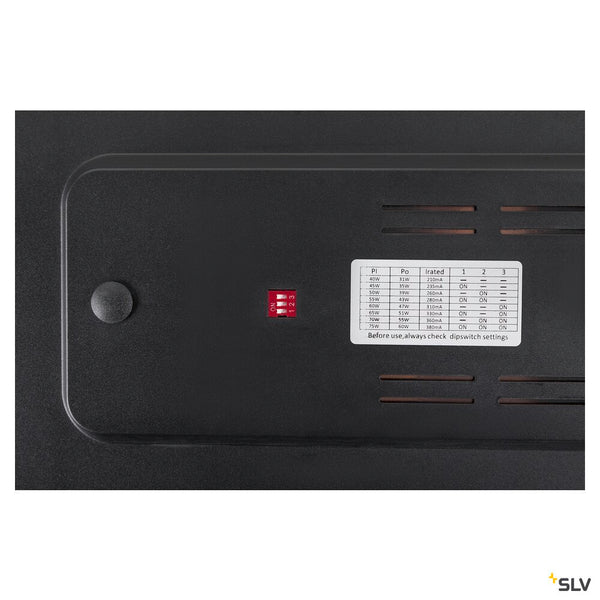 SLV SIGHT PANEL, 3~ spot, rectangular, 4000K, 38W, 70°, black 1009148