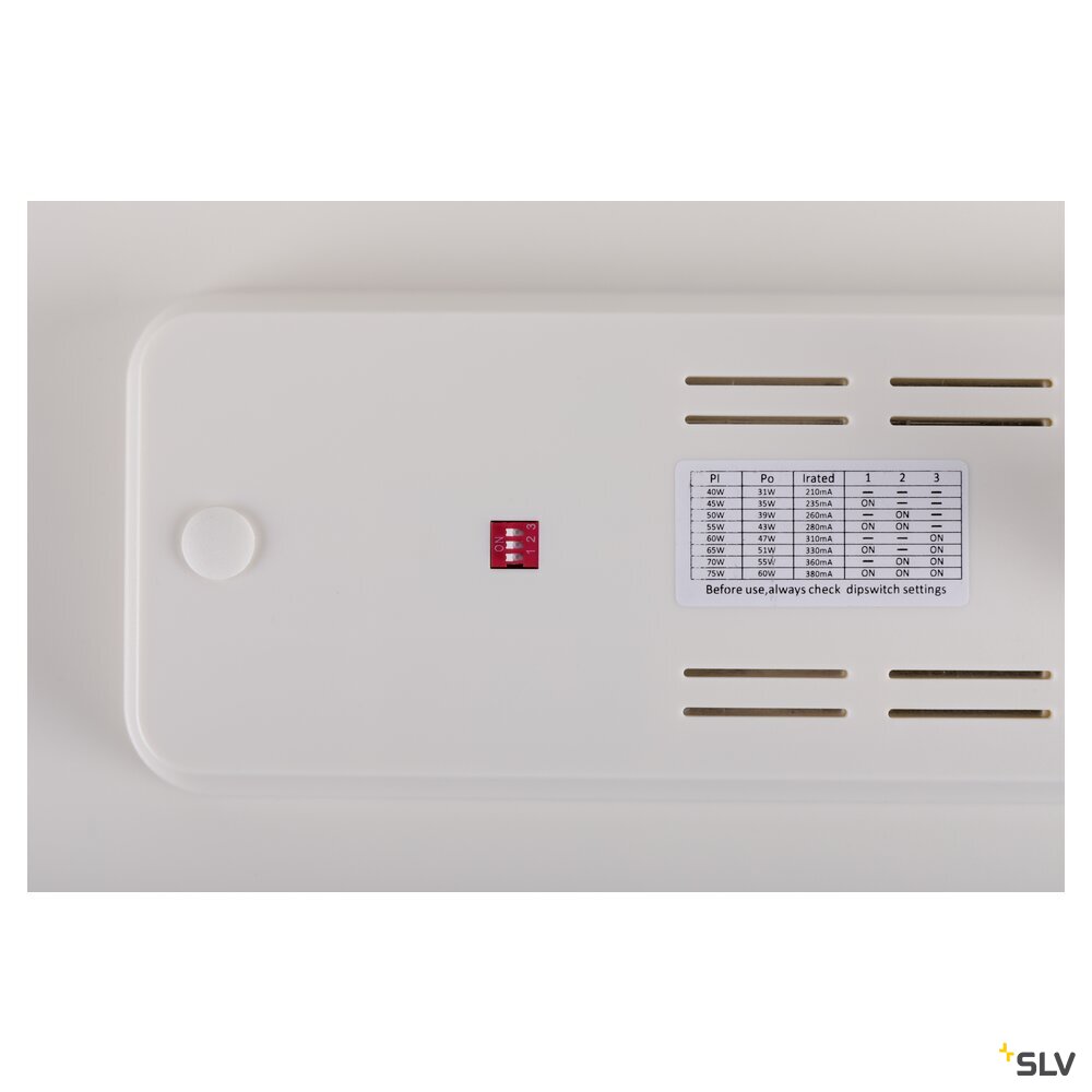 SLV SIGHT PANEL, 3~ spot, rectangular, 4000K, 38W, 70°, white 1009149