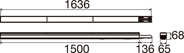 SLV EASYLIGHT, 1500 86 835/840/850 NB WH ML Trunking System 1500mm 1009208