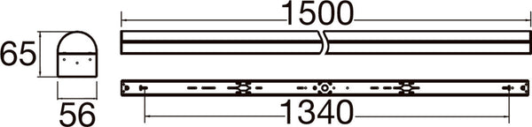 SLV BATTEN P 1500 72, 830/840/850 WH EM 3H 1009256