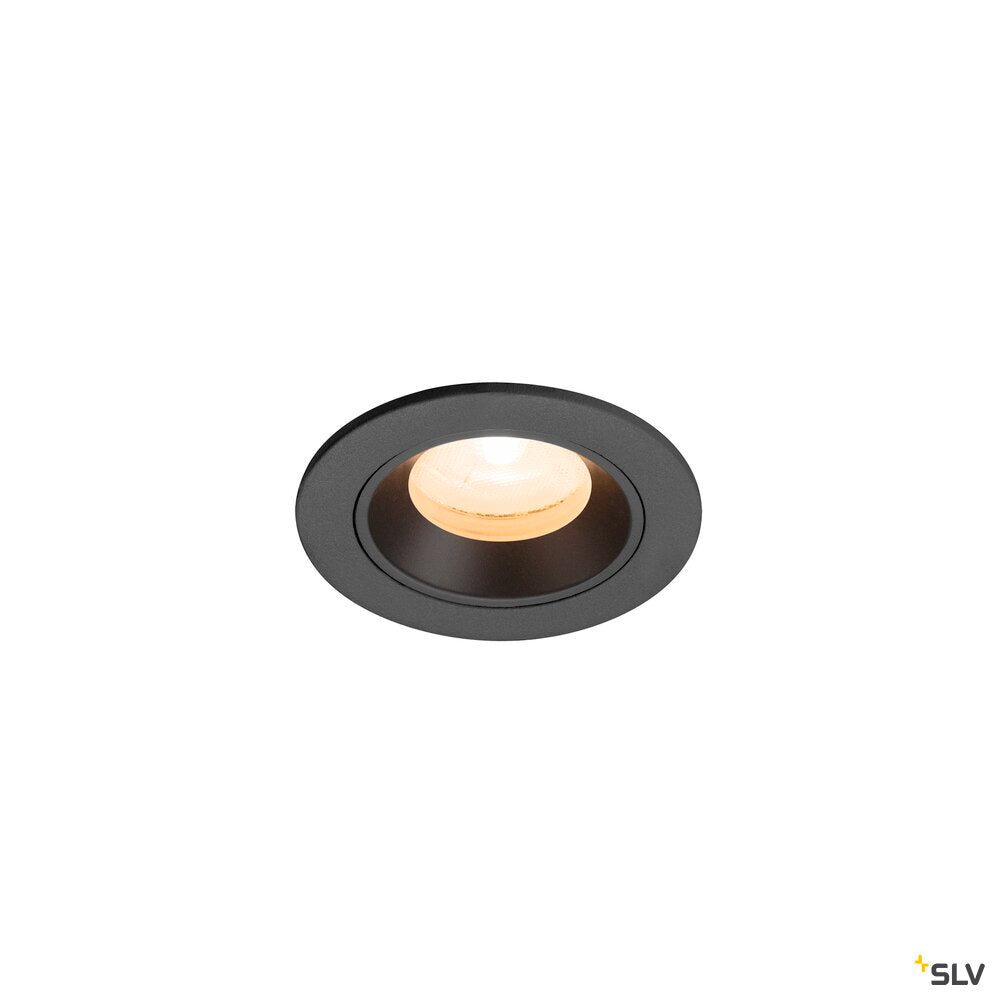 SLV NUMINOS® XS, Recessed ceiling light, 2700 K, 20°, IP20, round, black 1009271