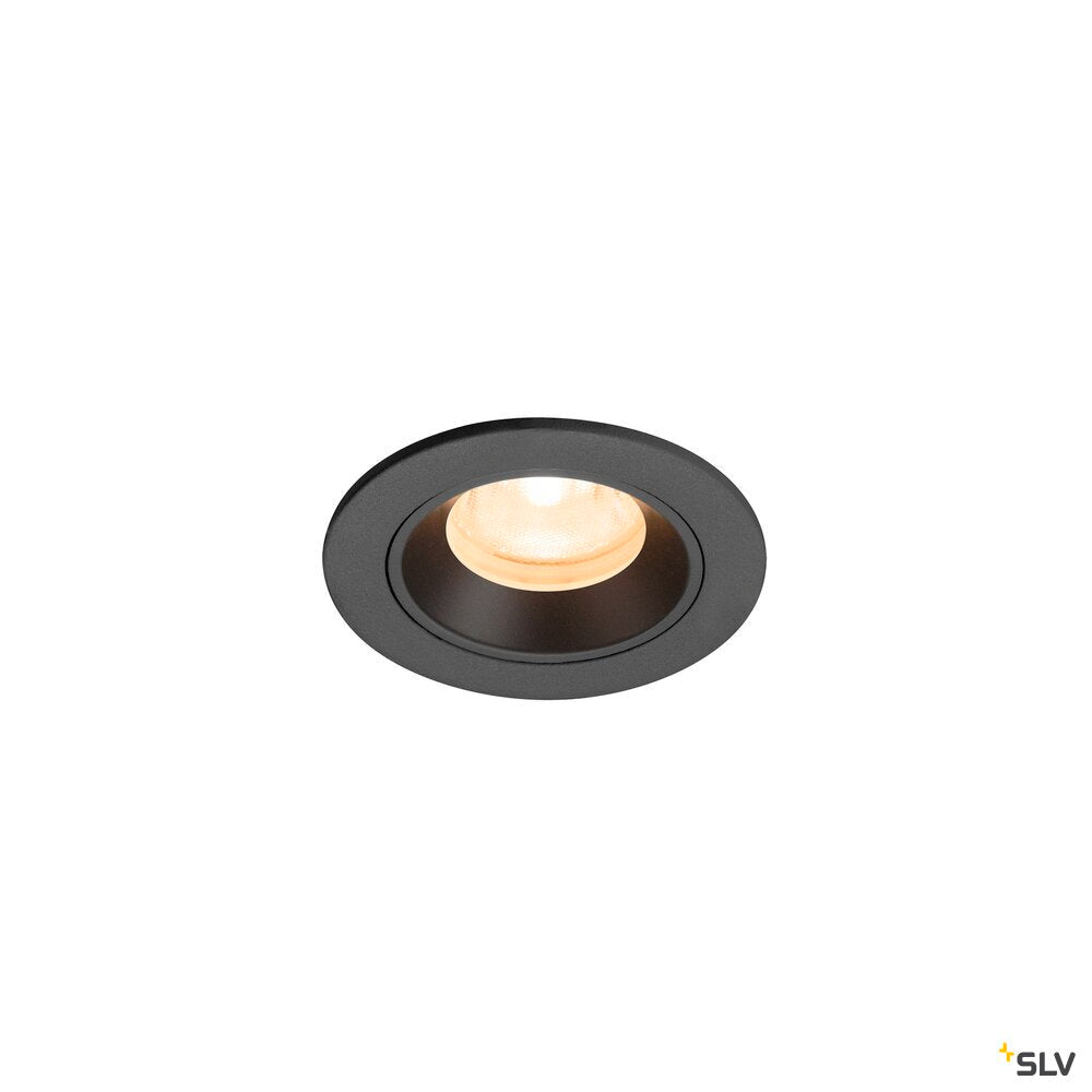 SLV NUMINOS® XS, Recessed ceiling light, 2700 K, 40°, IP20, round, black 1009274