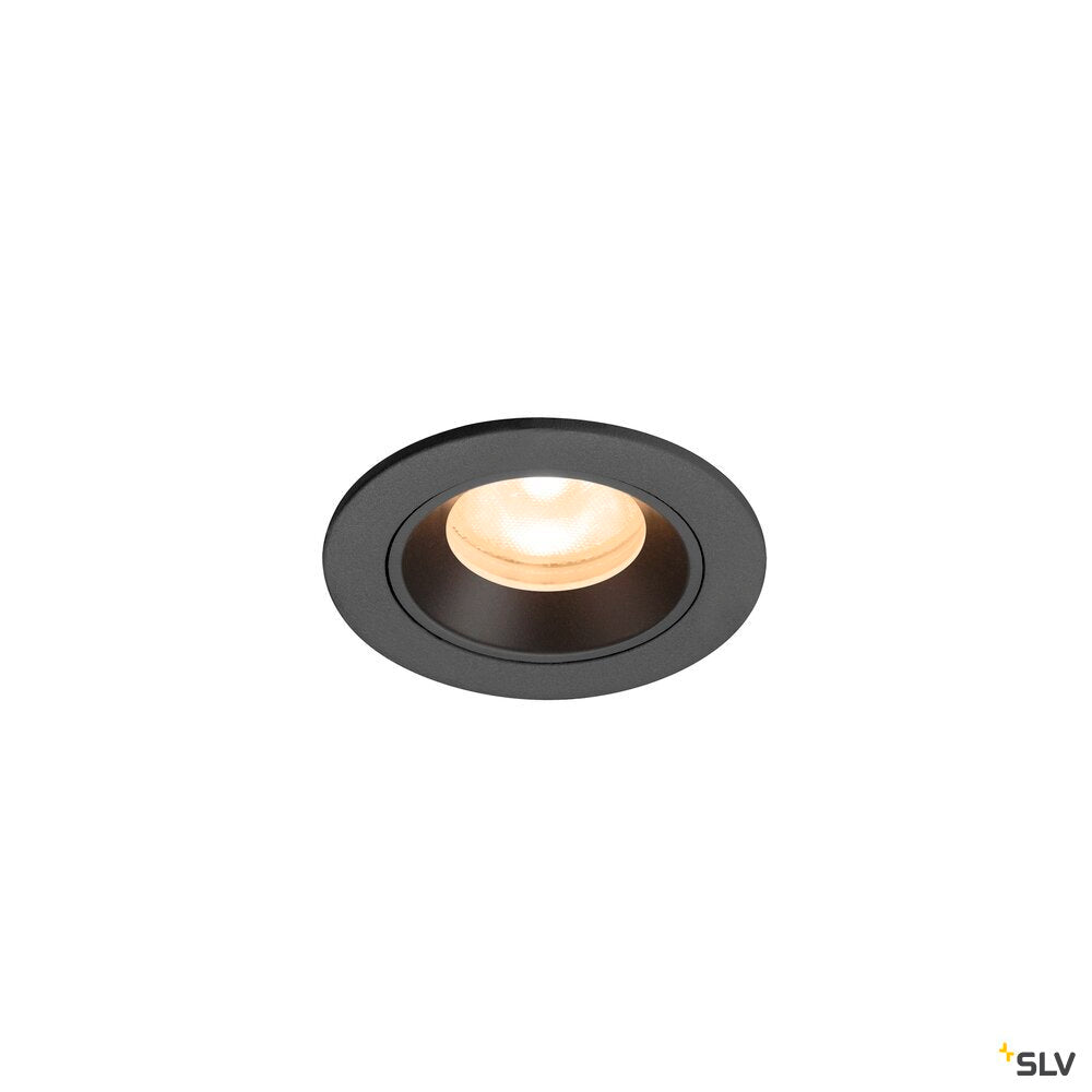 SLV NUMINOS® XS, Recessed ceiling light, 2700 K, 55°, IP20, round, black 1009277