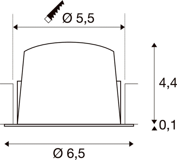 SLV NUMINOS® XS, Recessed ceiling light, 2700 K, 20°, IP20, round, white 1009281