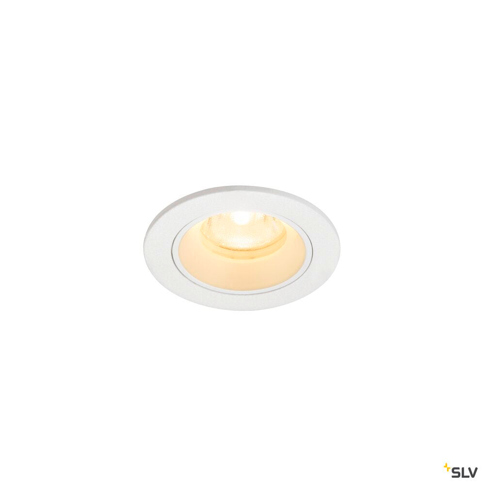 SLV NUMINOS® XS, Recessed ceiling light, 3000 K, 40°, IP20, round, white 1009302