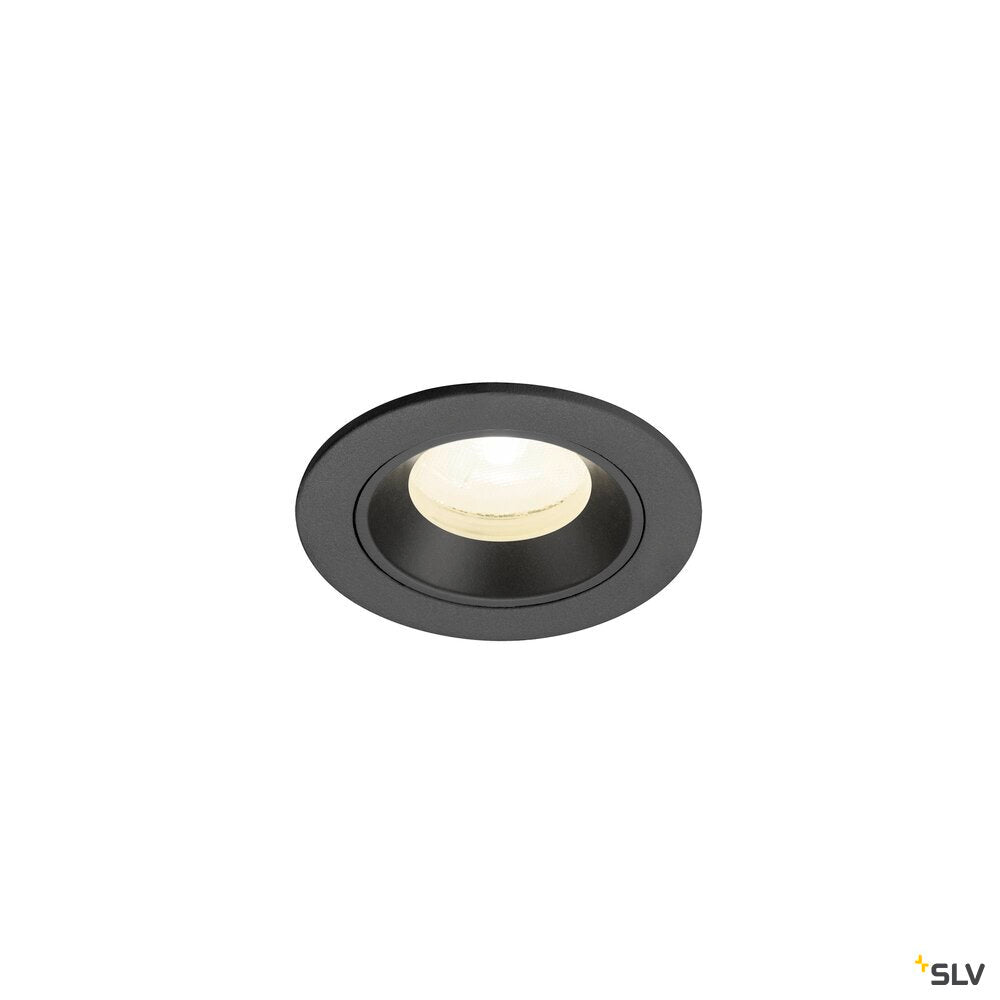SLV NUMINOS® XS, Recessed ceiling light, 4000 K, 20°, IP20, round, black 1009307