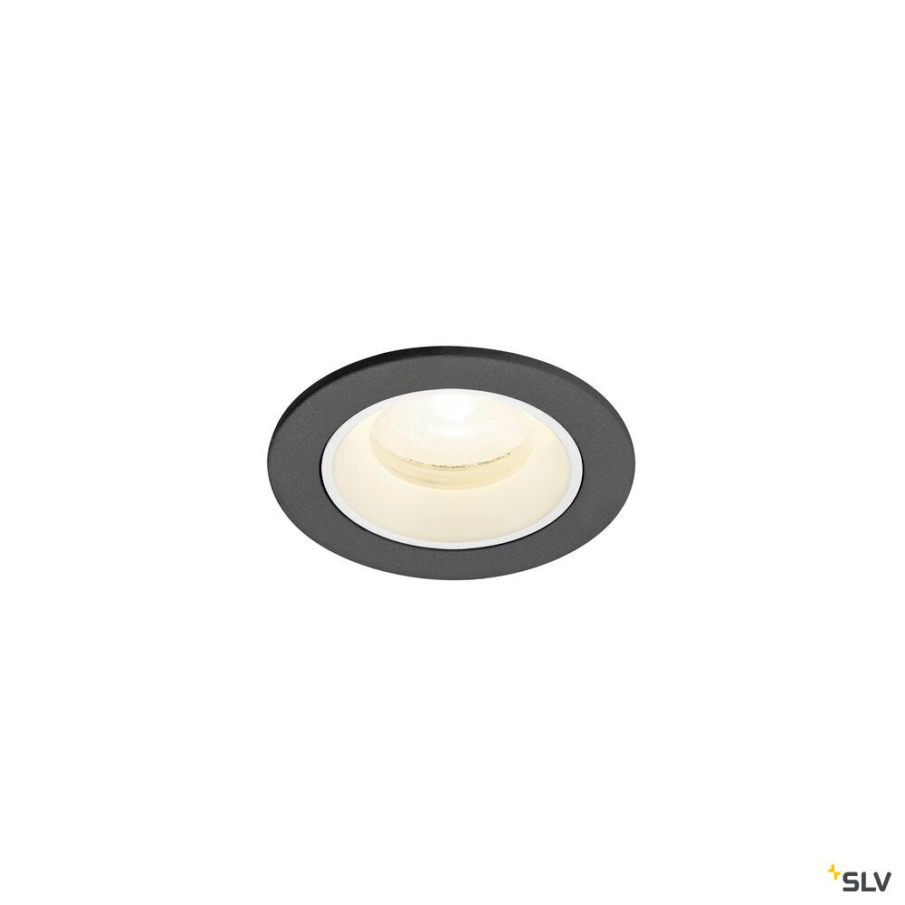SLV NUMINOS® XS, Recessed ceiling light, 4000 K, 20°, IP20, round, black / white 1009308