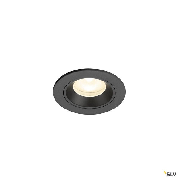SLV NUMINOS® XS, Recessed ceiling light, 4000 K, 55°, IP20, round, black 1009313