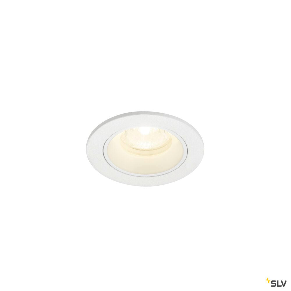 SLV NUMINOS® XS, Recessed ceiling light, 4000 K, 40°, IP20, round, white 1009320