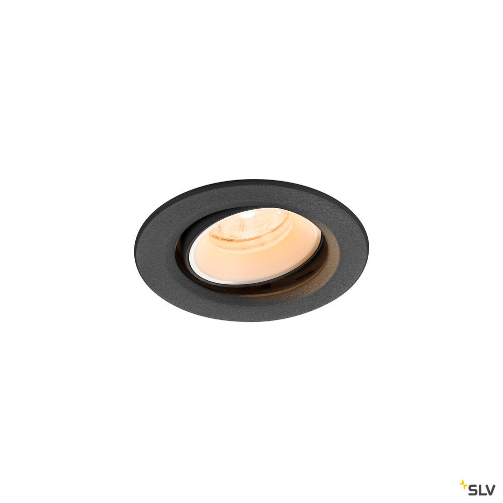 SLV NUMINOS® MOVE XS, Recessed ceiling light, 2700 K, 20°, IP20, round, black / white 1009326