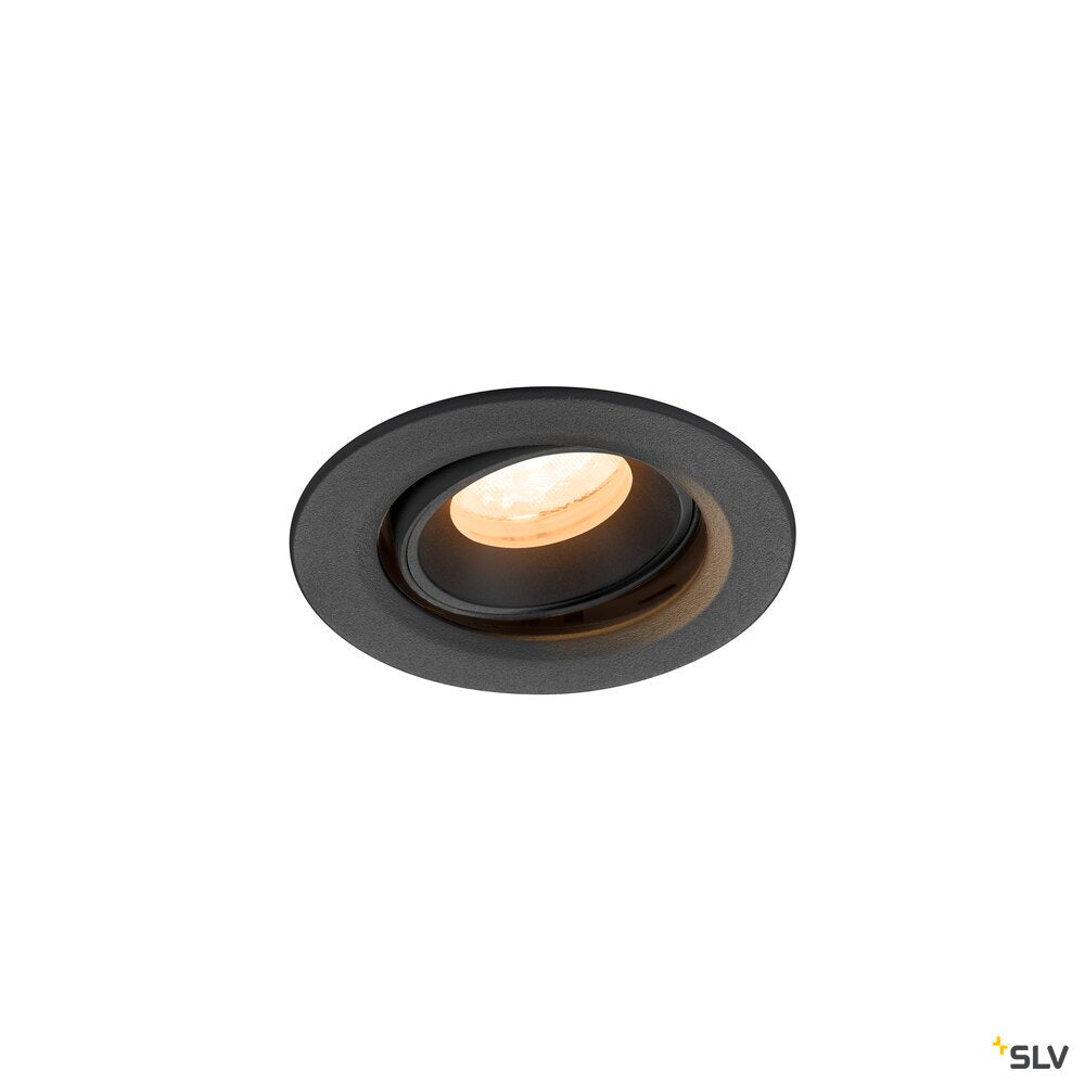 SLV NUMINOS® MOVE XS, Recessed ceiling light, 2700 K, 40°, IP20, round, black 1009328