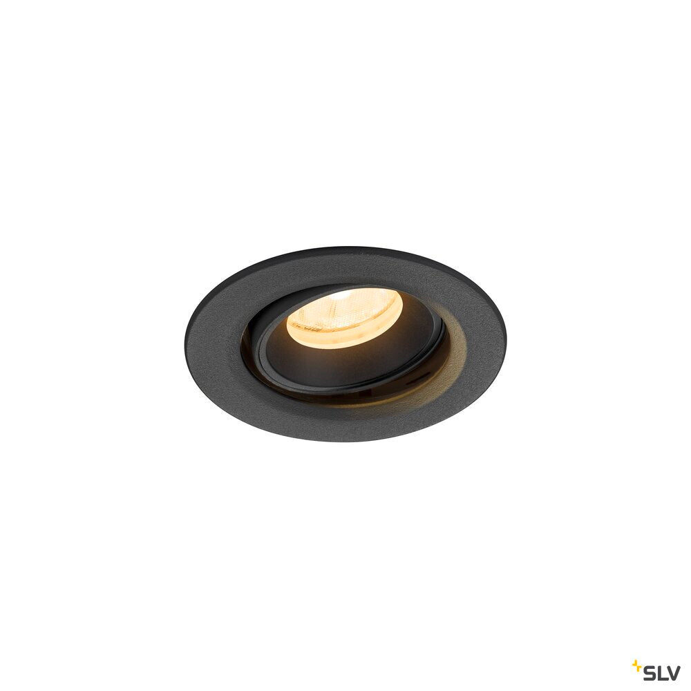 SLV NUMINOS® MOVE XS, Recessed ceiling light, 4000 K, 20°, IP20, round, black 1009361
