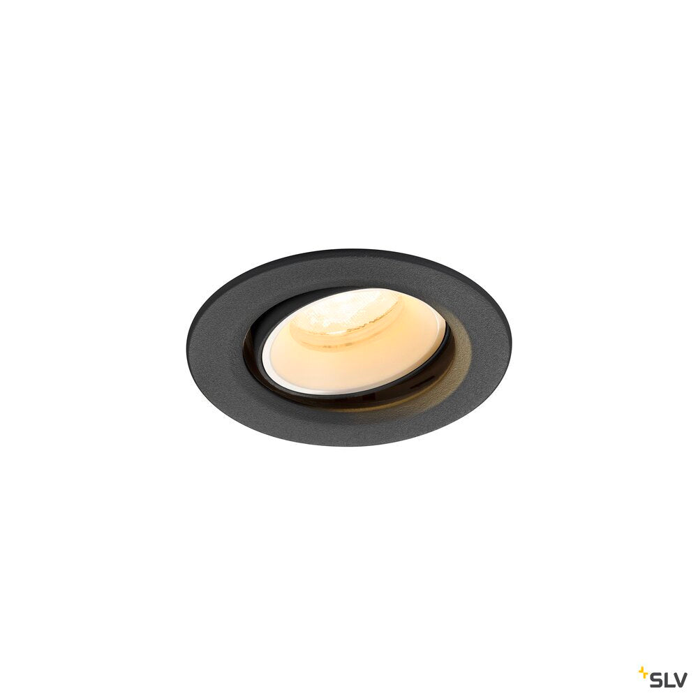 SLV NUMINOS® MOVE XS, Recessed ceiling light, 4000 K, 40°, IP20, round, black / white 1009365