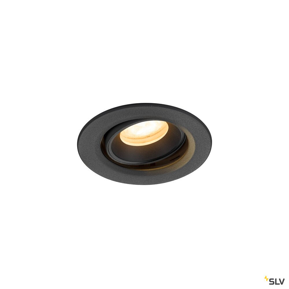 SLV NUMINOS® MOVE XS, Recessed ceiling light, 4000 K, 55°, IP20, round, black 1009367