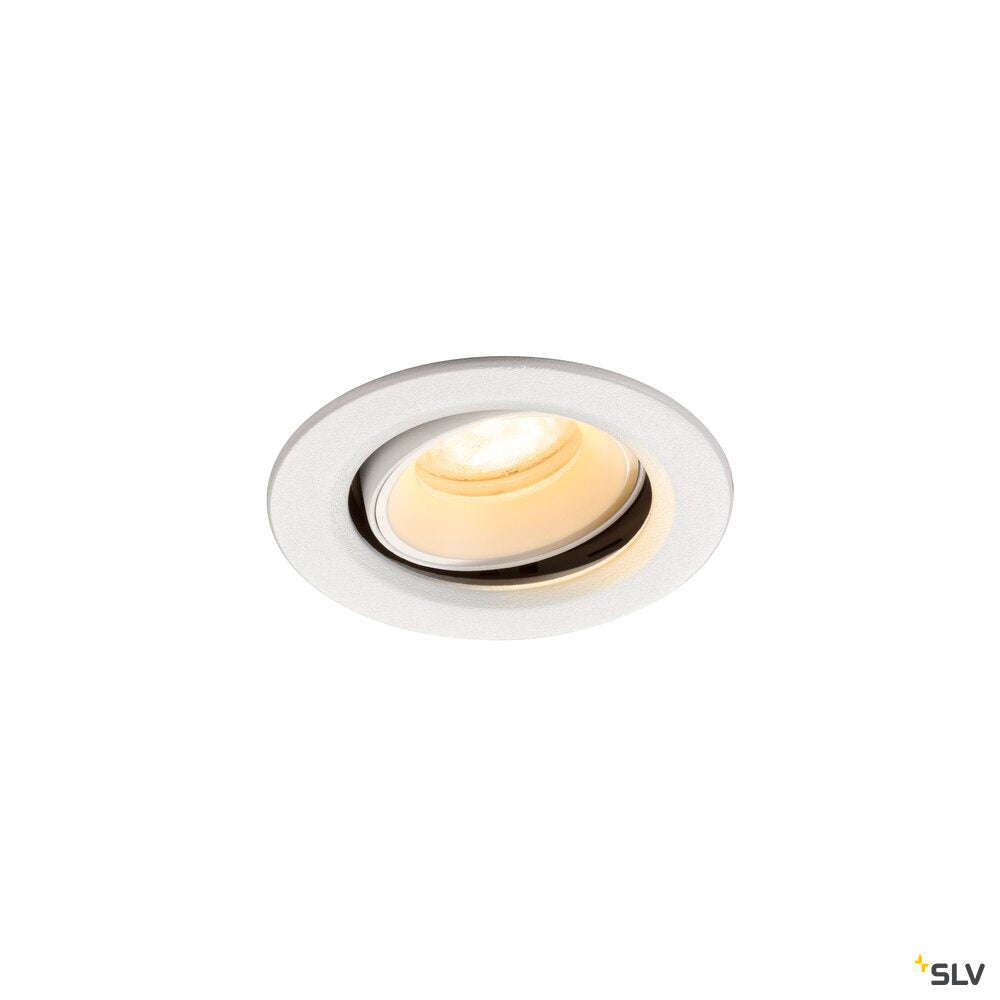 SLV NUMINOS® MOVE XS, Recessed ceiling light, 4000 K, 55°, IP20, round, white 1009377