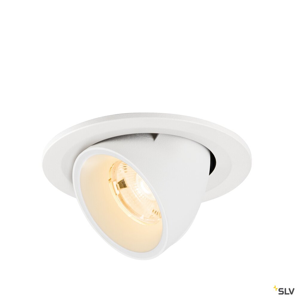 SLV NUMINOS® GIMBLE S, Recessed ceiling light, 2700 K, 20°, IP20, round, white 1009389