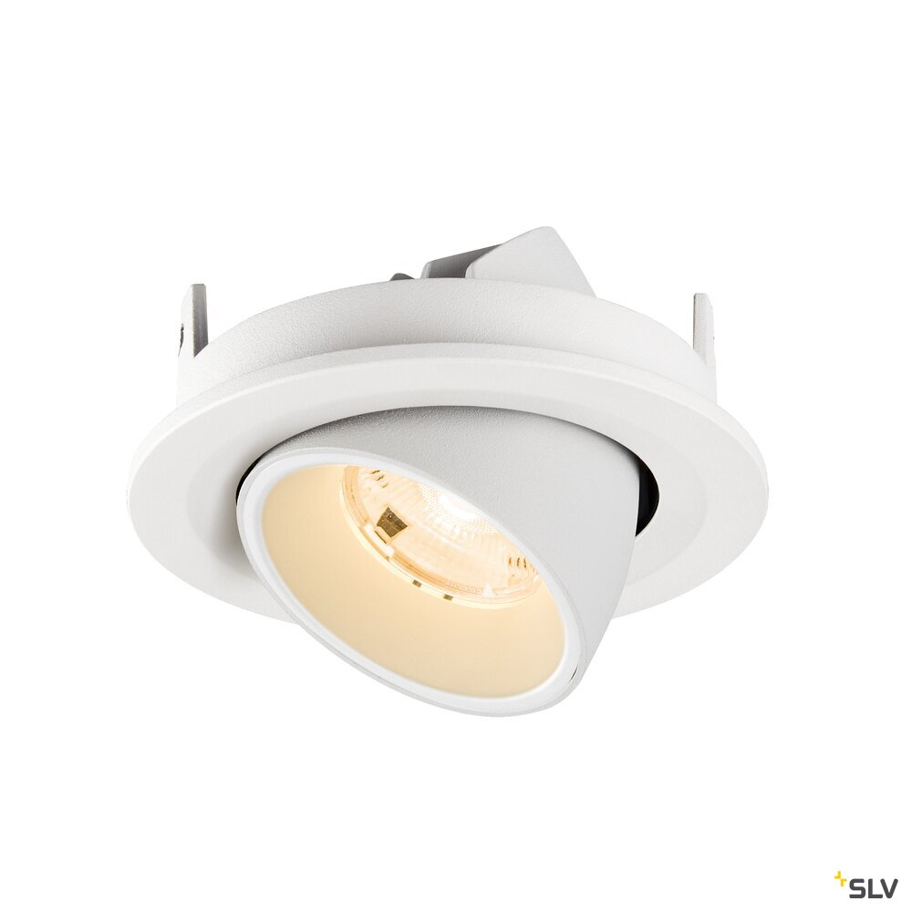 SLV NUMINOS® GIMBLE S, Recessed ceiling light, 2700 K, 20°, IP20, round, white 1009389