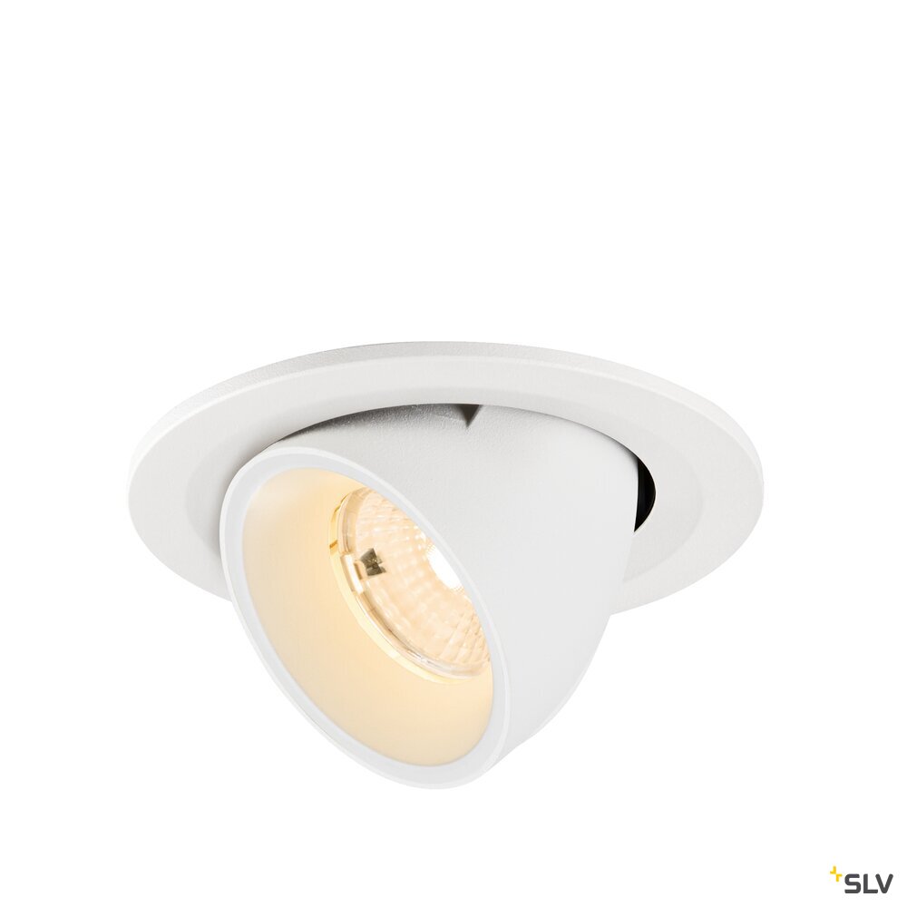 SLV NUMINOS® GIMBLE S, Recessed ceiling light, 2700 K, 55°, IP20, round, white 1009395