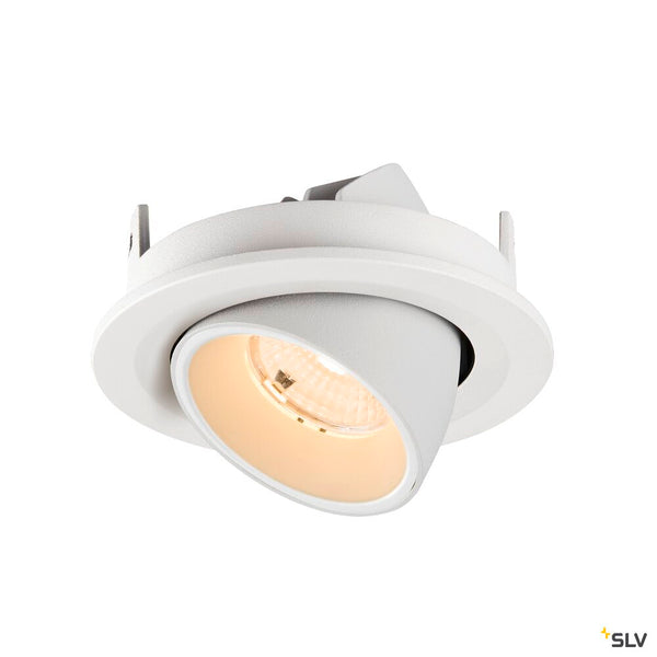 SLV NUMINOS® GIMBLE S, Recessed ceiling light, 2700 K, 55°, IP20, round, white 1009395
