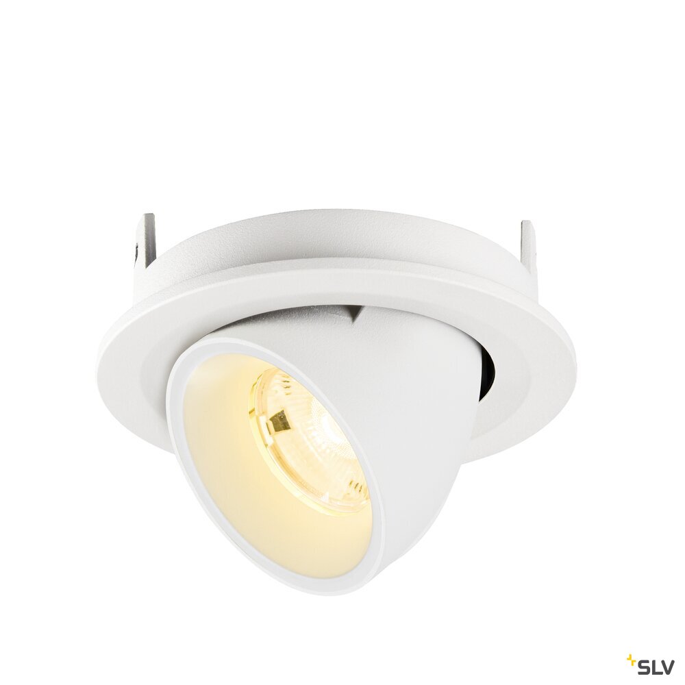 SLV NUMINOS® GIMBLE S, Recessed ceiling light, 3000 K, 20°, IP20, round, white 1009407