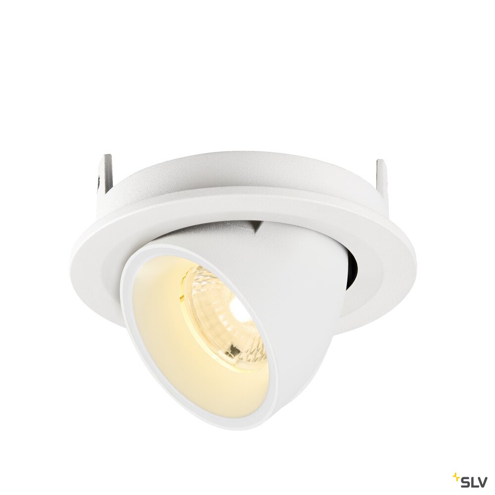 SLV NUMINOS® GIMBLE S, Recessed ceiling light, 3000 K, 40°, IP20, round, white 1009410