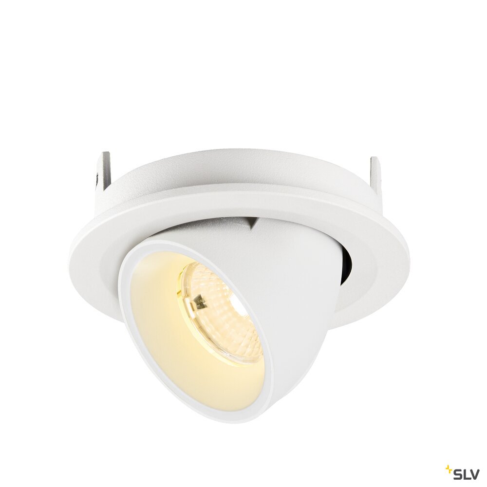 SLV NUMINOS® GIMBLE S, Recessed ceiling light, 3000 K, 55°, IP20, round, white 1009413