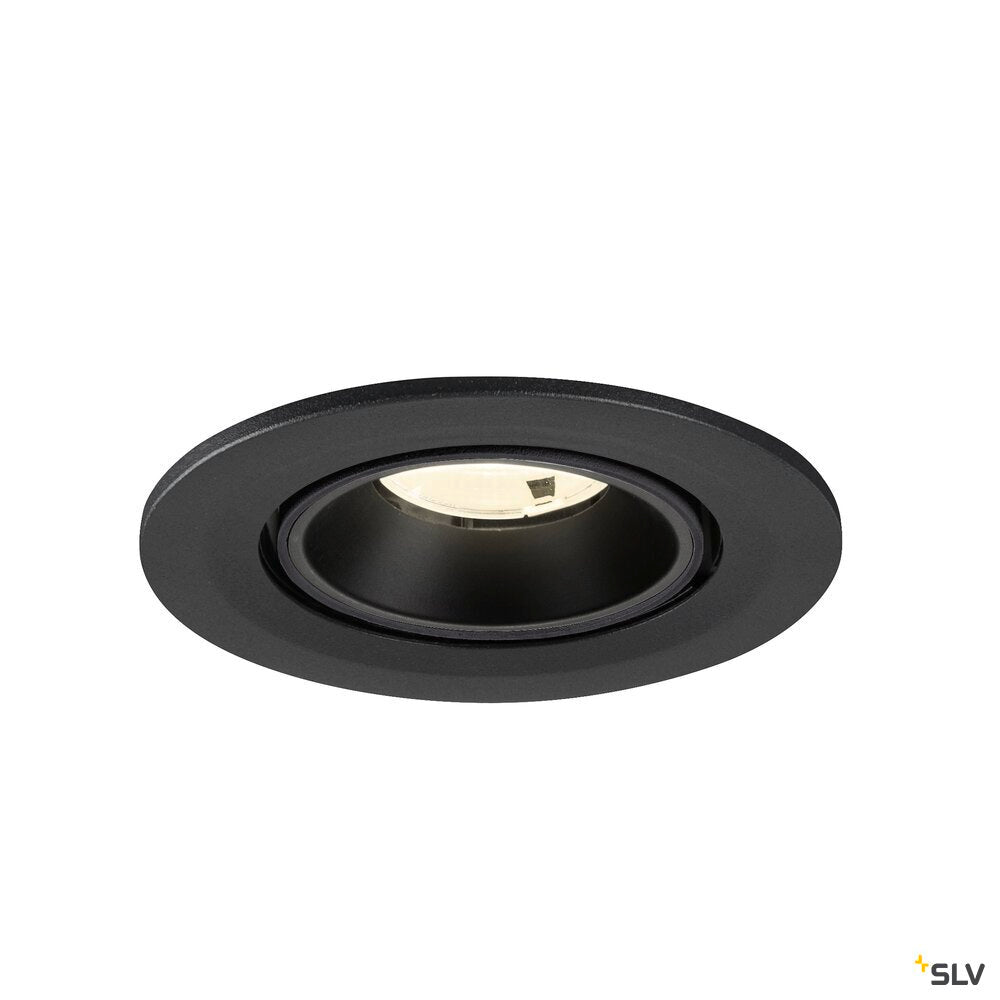 SLV NUMINOS® GIMBLE S, Recessed ceiling light, 4000 K, 20°, IP20, round, black 1009415