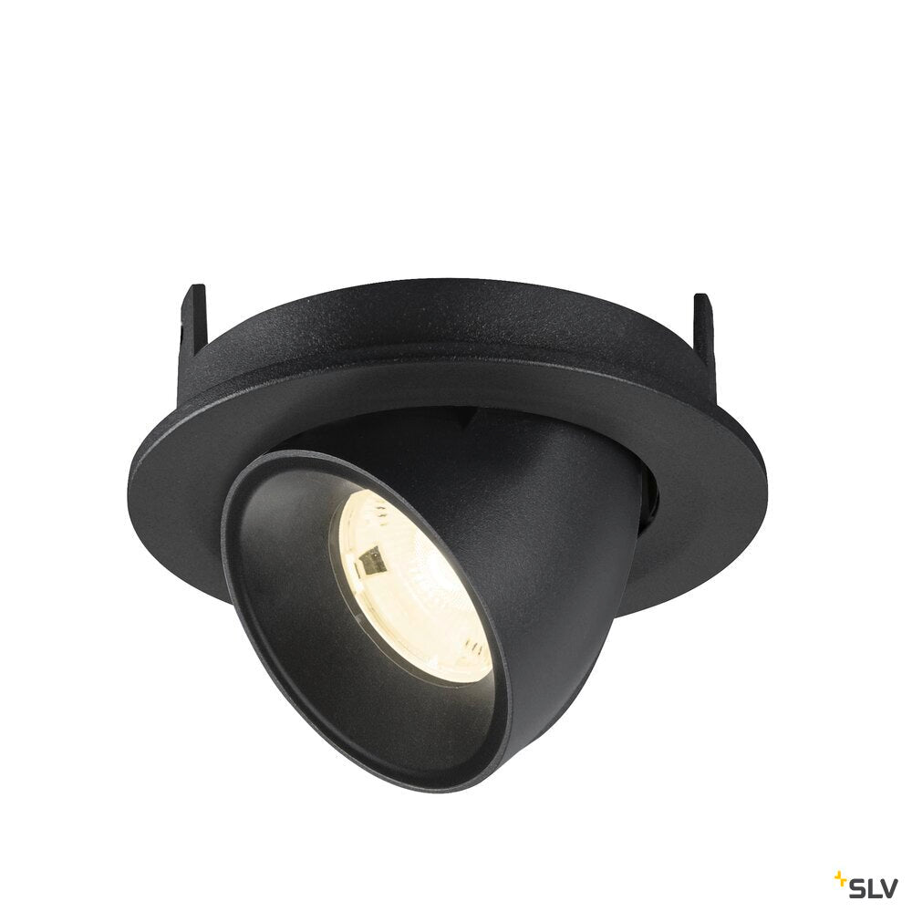 SLV NUMINOS® GIMBLE S, Recessed ceiling light, 4000 K, 20°, IP20, round, black 1009415
