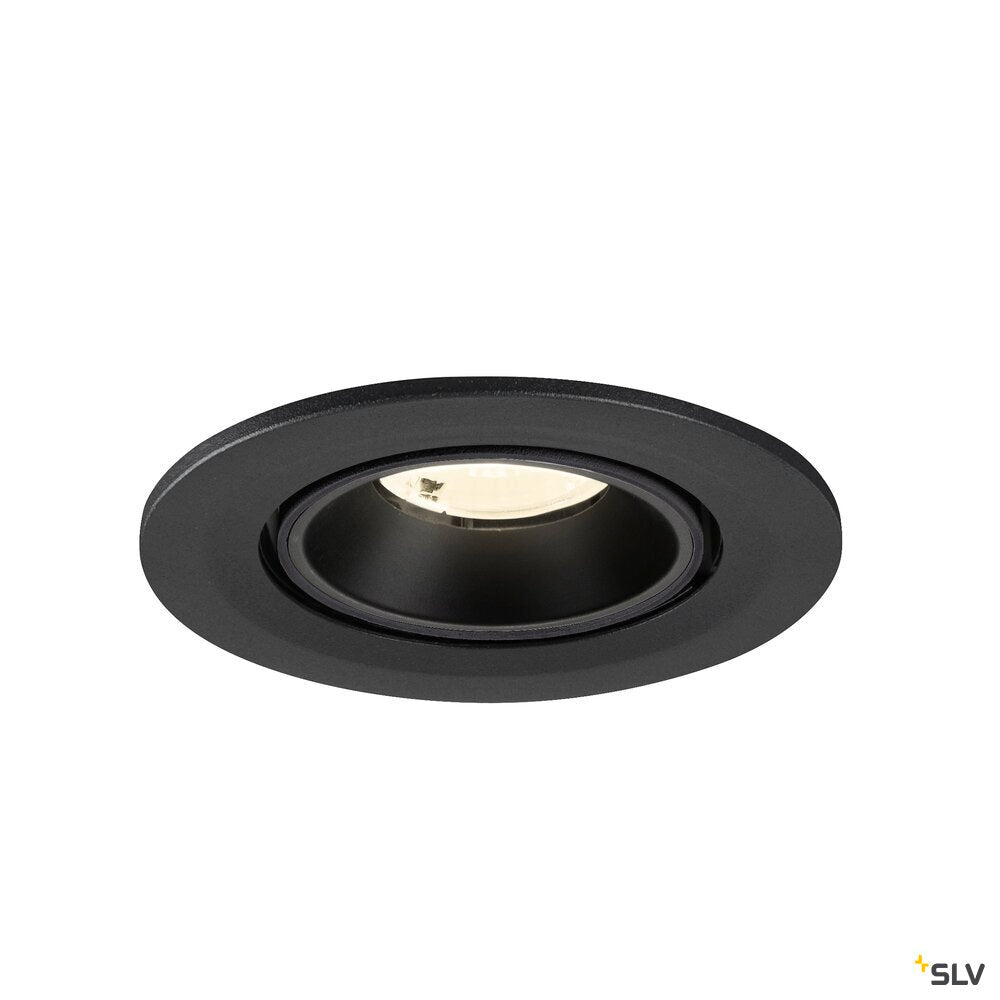 SLV NUMINOS® GIMBLE S, Recessed ceiling light, 4000 K, 40°, IP20, round, black 1009418