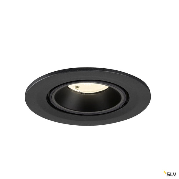 SLV NUMINOS® GIMBLE S, Recessed ceiling light, 4000 K, 40°, IP20, round, black 1009418