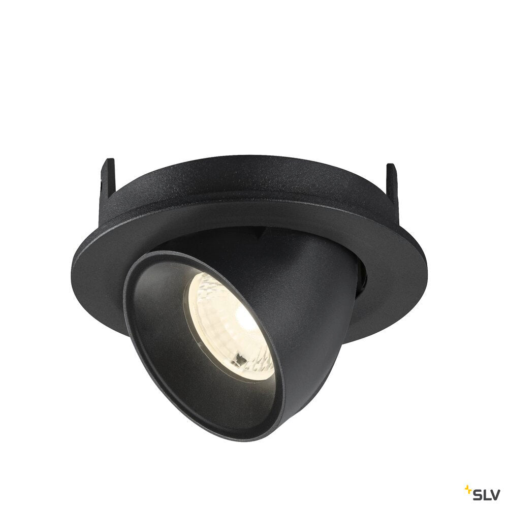 SLV NUMINOS® GIMBLE S, Recessed ceiling light, 4000 K, 40°, IP20, round, black 1009418